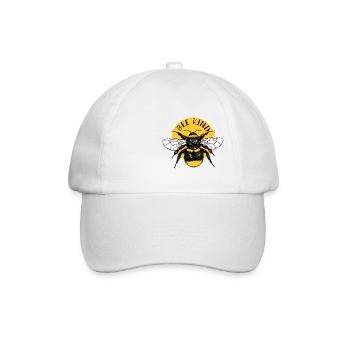 Bee Kind Bumble Bee Freundlichkeit Klimawandel - Baseballkappe - Weiß/Weiß - Vorne