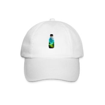 Flasche mit einem Wald - Baseballkappe - Weiß/Weiß - Vorne