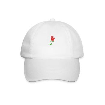 Tulp -Zusammenfassung Künstler Geschenk - Baseballkappe - Weiß/Weiß - Vorne