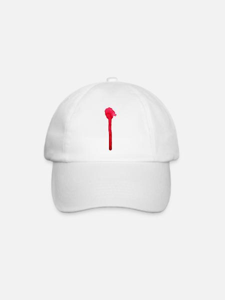 Ein verlaufender Farbklecks - Baseballkappe - Weiß/Weiß