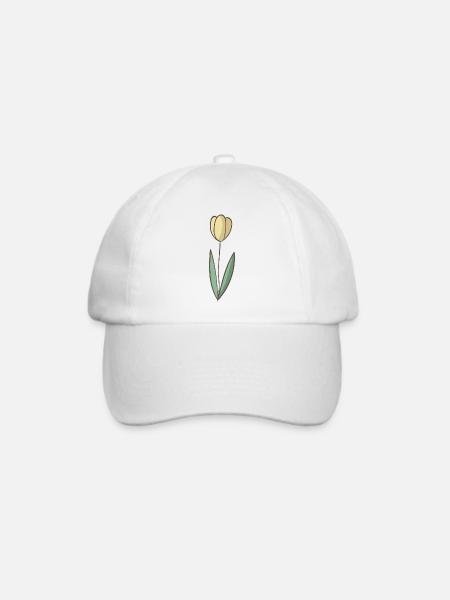 Tulpe - Baseballkappe - Weiß/Weiß