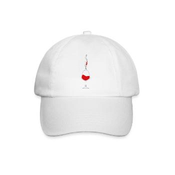 WEIN WEINGLAS SOMMELIER - Baseballkappe - Weiß/Weiß - Vorne