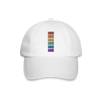 Regenbogen Liebe LGBT Stolz - Baseballkappe - Weiß/Weiß - Vorne