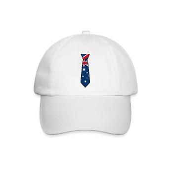 Australia Tie – Flaggendesign - Baseballkappe - Weiß/Weiß - Vorne