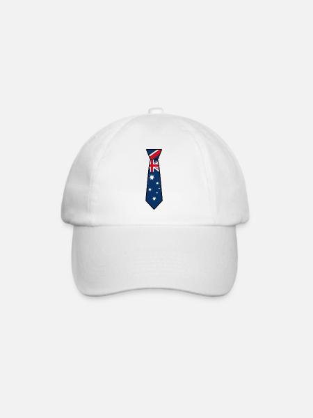 Australia Tie – Flaggendesign - Baseballkappe - Weiß/Weiß