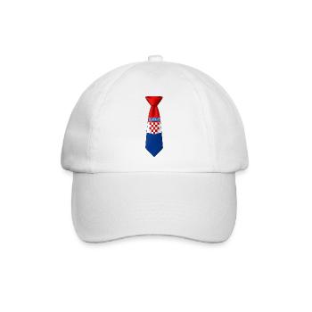 Croatia Tie – Flaggendesign - Baseballkappe - Weiß/Weiß - Vorne