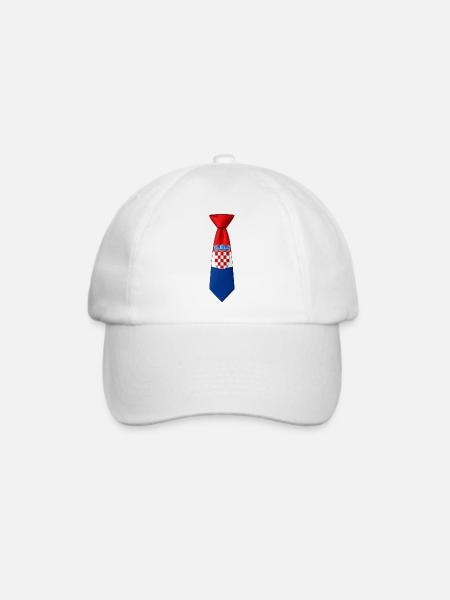 Croatia Tie – Flaggendesign - Baseballkappe - Weiß/Weiß