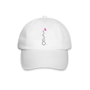 Schlange küsst Schmetterling - Baseballkappe - Weiß/Weiß - Vorne