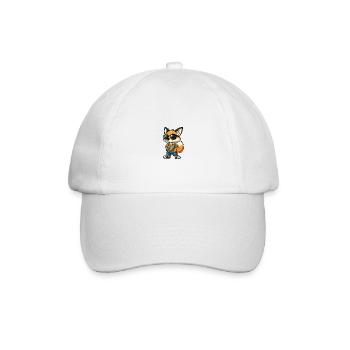 Fuchs Comic Cool Sommer - Baseballkappe - Weiß/Weiß - Vorne