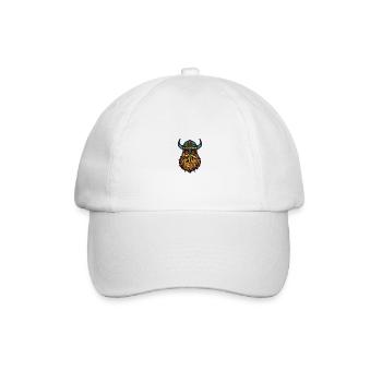 Wikinger Helm - Baseballkappe - Weiß/Weiß - Vorne