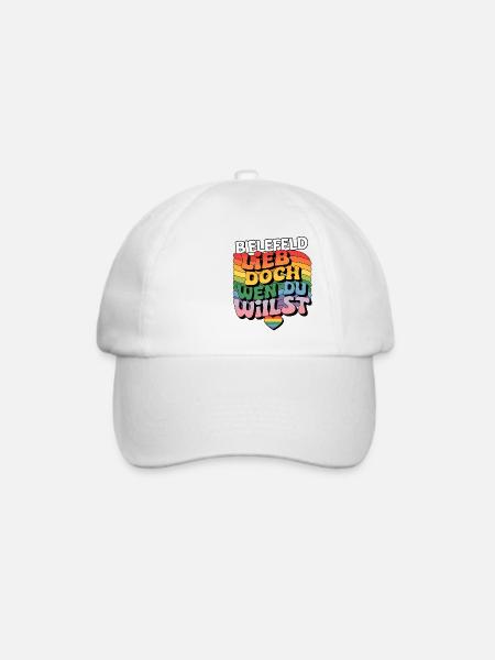 Bielefeld: Lieb Doch Wen Du Willst - LGBTQ - Baseballkappe - Weiß/Weiß