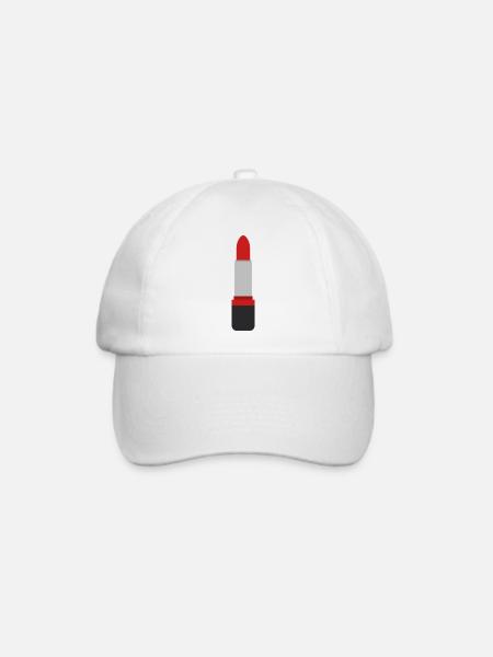 Lippenstift - Baseballkappe - Weiß/Weiß