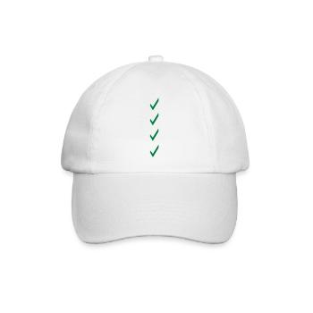 Checkliste - Baseballkappe - Weiß/Weiß - Vorne