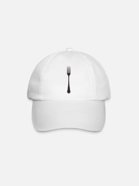 Gabel Silhouette - Baseballkappe - Weiß/Weiß