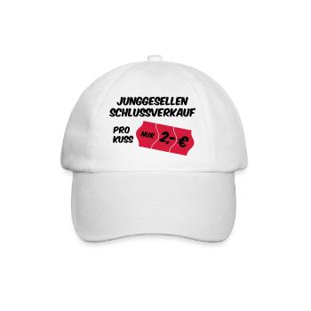Junggesellenabschied - Baseballkappe - Weiß/Weiß - Vorne