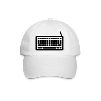 Computer - Keyboard - Baseballkappe - Weiß/Weiß - Vorne
