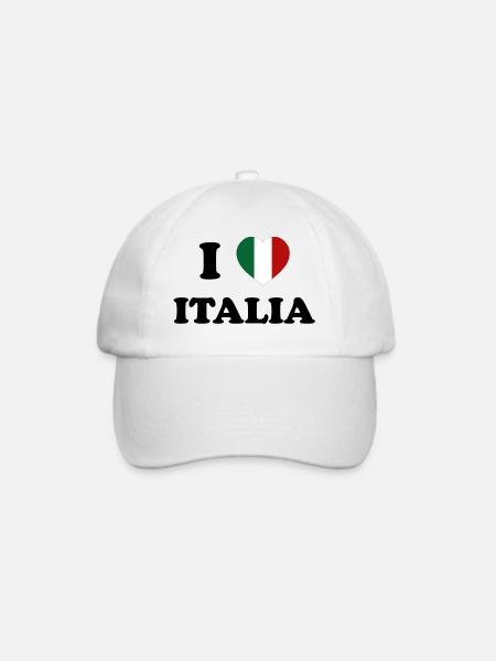 I LOVE ITALY - Baseballkappe - Weiß/Weiß