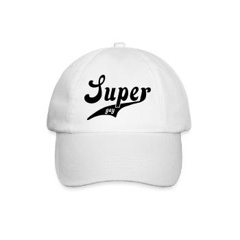 super_gay - Baseballkappe - Weiß/Weiß - Vorne