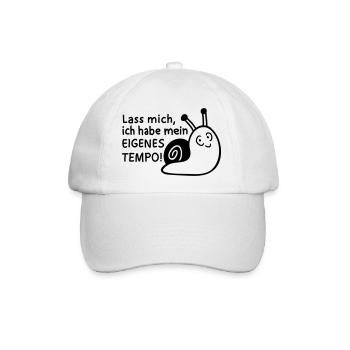 Mein Tempo - Schnecke 1 - Baseballkappe - Weiß/Weiß - Vorne