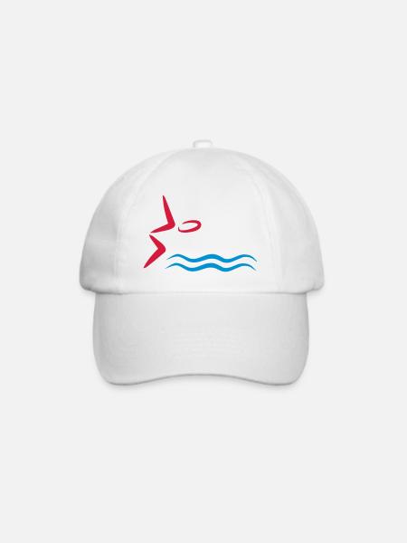 schwimmen - Baseballkappe - Weiß/Weiß
