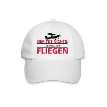 nurfliegen_ul - Baseballkappe - Weiß/Weiß - Vorne