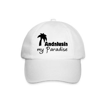Andalusia Paradise Andalusien Urlaub Geschenk - Baseballkappe - Weiß/Weiß - Vorne