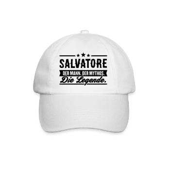 Mann Mythos Legende Salvatore - Baseballkappe - Weiß/Weiß - Vorne