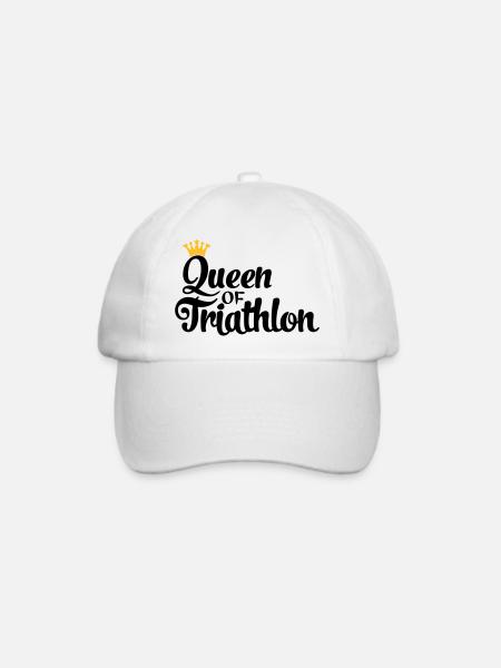 Queen of Triathlon - Baseballkappe - Weiß/Weiß