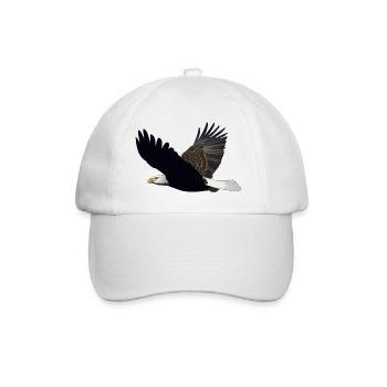 adler eagle bussard falke habicht hawk falcon11 - Baseballkappe - Weiß/Weiß - Vorne