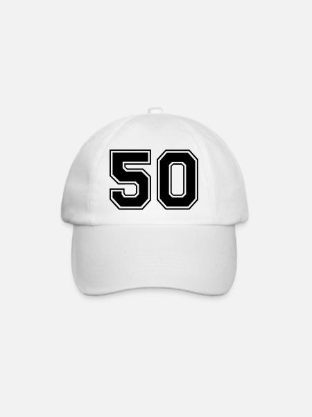 50 - Baseballkappe - Weiß/Weiß