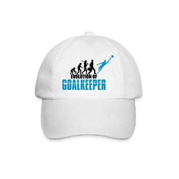 goalkeeper entwickung evolution torwart torhueter - Baseballkappe - Weiß/Weiß - Vorne