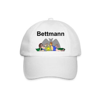 Held mit Kissen, Teddy & Lampe - Baseballkappe - Weiß/Weiß - Vorne
