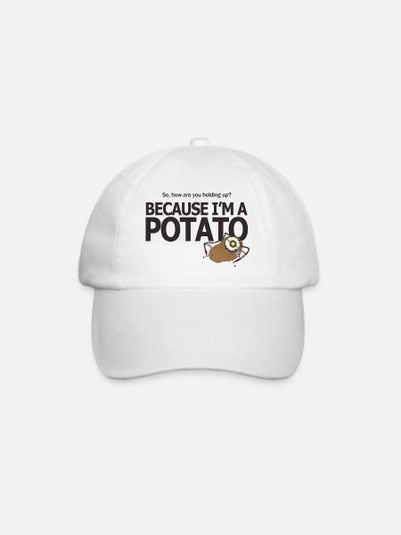 Hello Potato - Baseballkappe - Weiß/Weiß