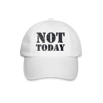 Not Today - Baseballkappe - Weiß/Weiß - Vorne