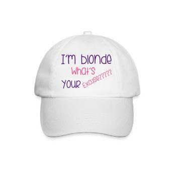 I'm Blonde - Baseballkappe - Weiß/Weiß - Vorne