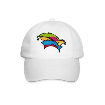 Eine Narrenkappe für den Karneval - Baseballkappe - Weiß/Weiß - Vorne