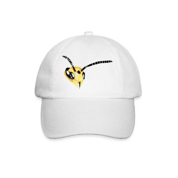 Summende Brillanz: Fesselndes Wespendesign - Baseballkappe - Weiß/Weiß - Vorne