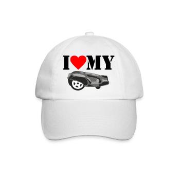 I love my robi - Baseballkappe - Weiß/Weiß - Vorne