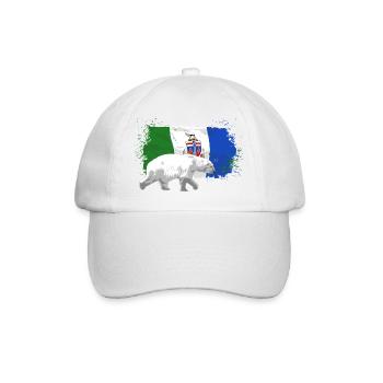 Yukon Flag - Polar Bear - Eisbär - Baseballkappe - Weiß/Weiß - Vorne