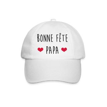 Papa Vati Vater Vatertag Geburtstag Dad Familie - Baseballkappe - Weiß/Weiß - Vorne
