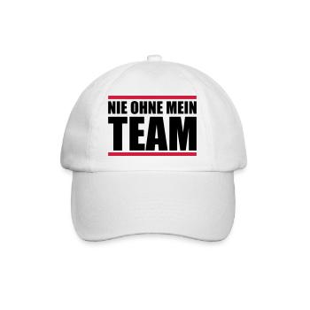 nie ohne mein team - Baseballkappe - Weiß/Weiß - Vorne