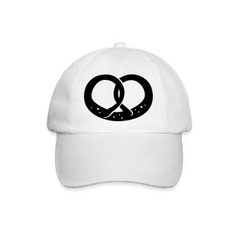 Brezel, Brezn, - Baseballkappe - Weiß/Weiß - Vorne