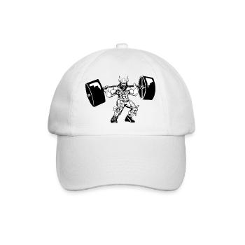 Wikinger Viking Bodybuilder Training Gym - Baseballkappe - Weiß/Weiß - Vorne