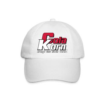 Korn , Party , Cola Korn bringt uns nach vorn(25) - Baseballkappe - Weiß/Weiß - Vorne
