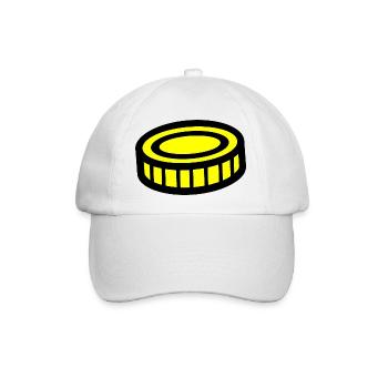 Münze Design - Baseballkappe - Weiß/Weiß - Vorne