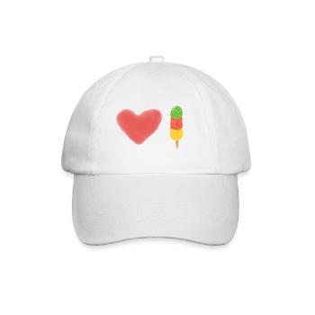I LOVE Kaktus - Baseballkappe - Weiß/Weiß - Vorne