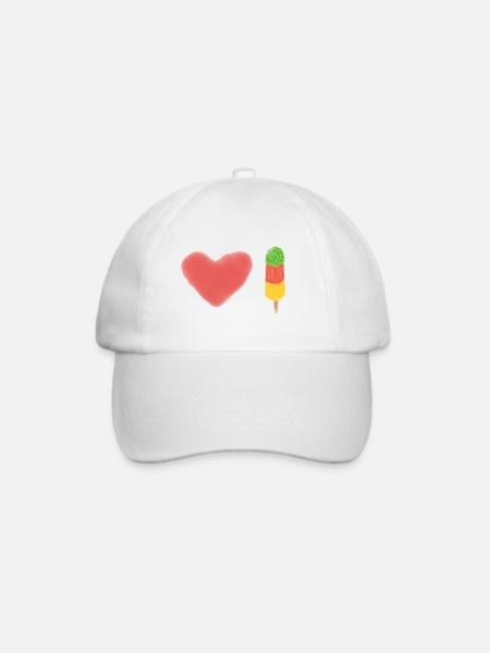 I LOVE Kaktus - Baseballkappe - Weiß/Weiß