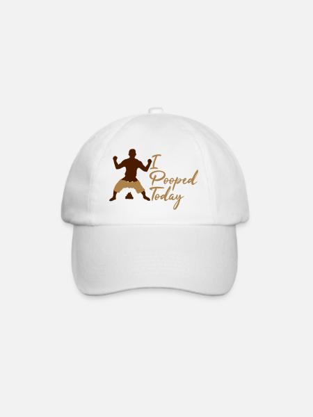 I Pooped Today - Baseballkappe - Weiß/Weiß