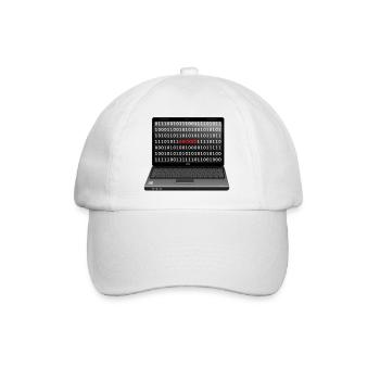 Laptop gehackt - Baseballkappe - Weiß/Weiß - Vorne