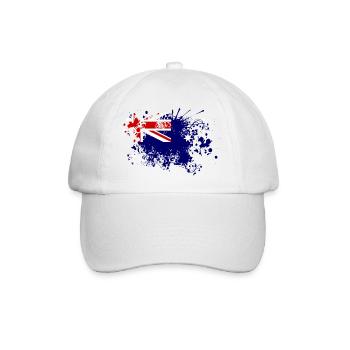 Australien Flagge Farbspritzer Down Under - Baseballkappe - Weiß/Weiß - Vorne